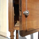 High bedside table made entirely of solid walnut
