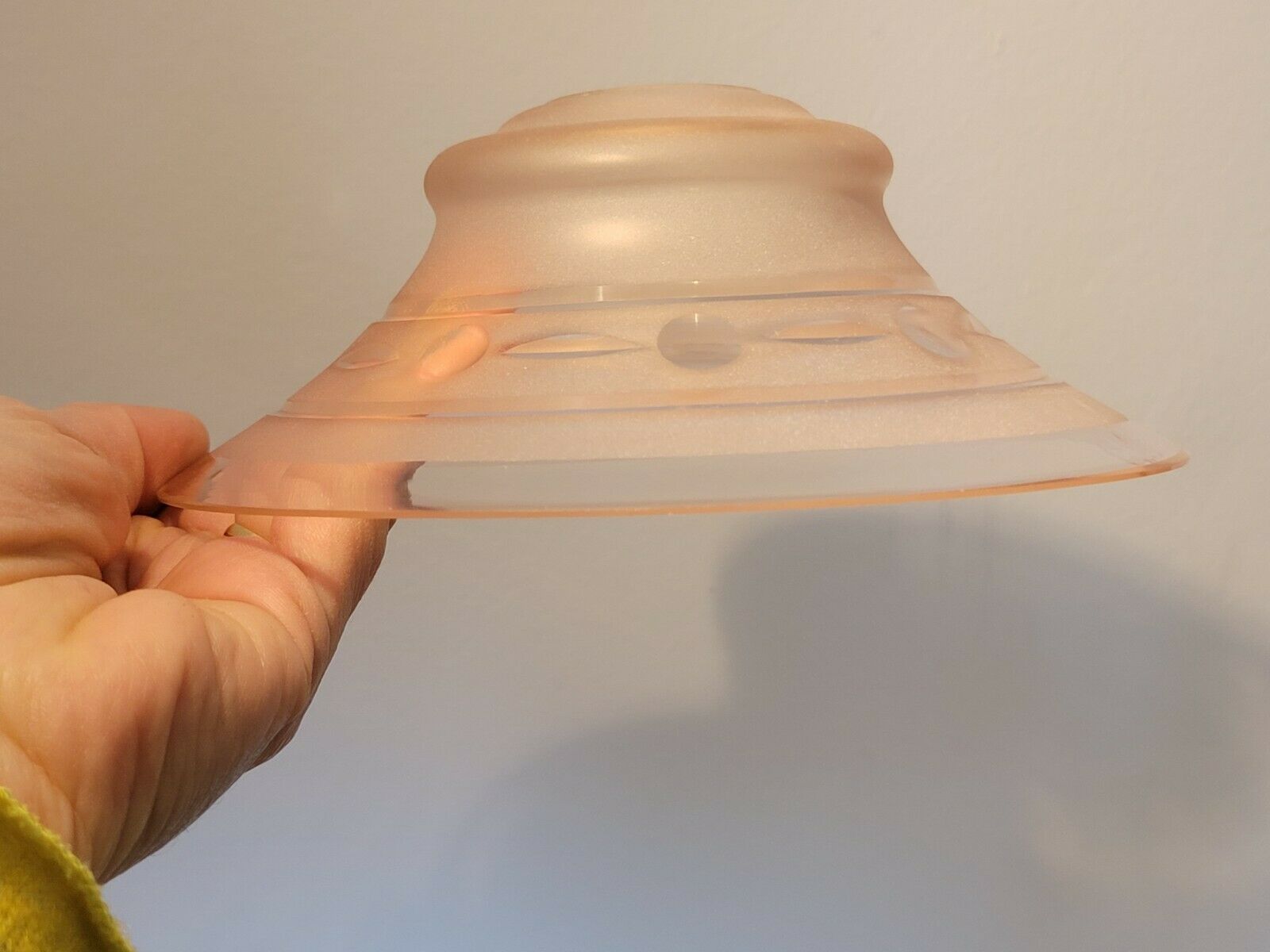 4 tulipes en verre rose abat-jour