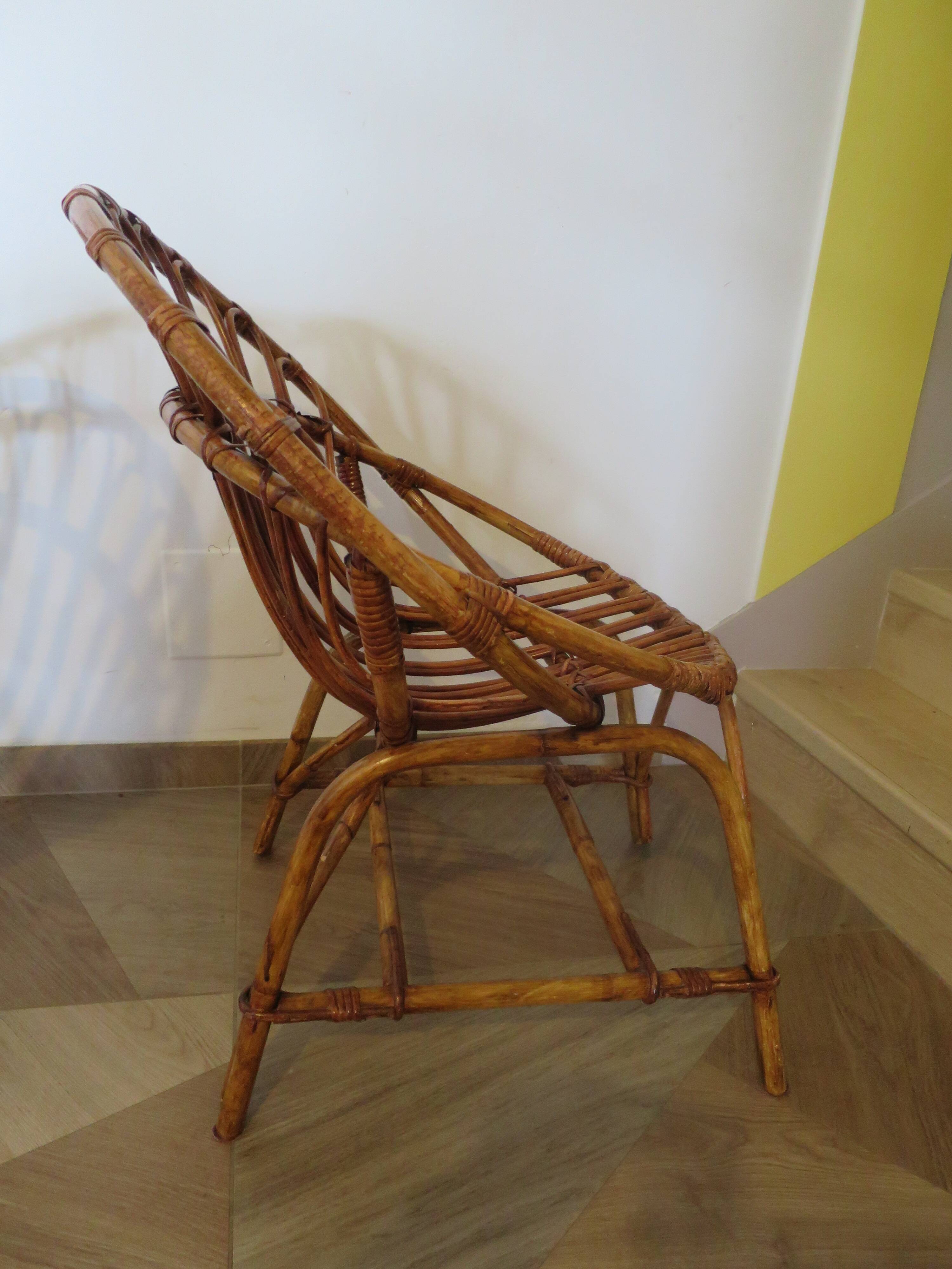 Rattan armchairs for children, 1980s