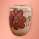 Vase vintage en céramique à fleurs