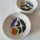 6 deep plates Poteries du Marais hand-painted floral decoration from the 60s and 70s
