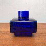 Scandinavian mid-century block glass vase, 1960s