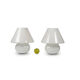 Pair of white opaline lamps, 1990s