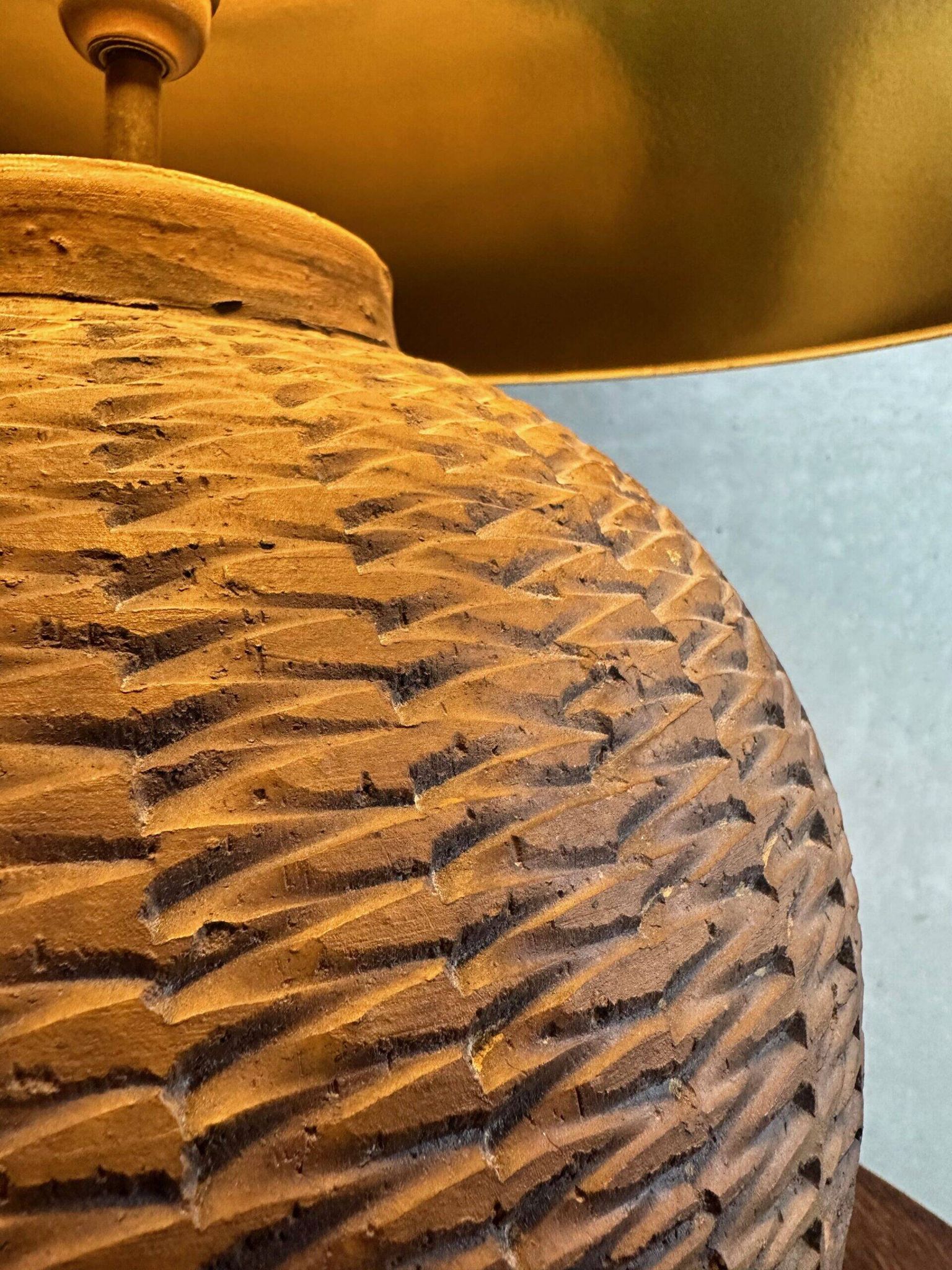 XL wabi sabi table lamp – Terracotta