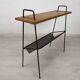 Vintage metal wood magazine rack