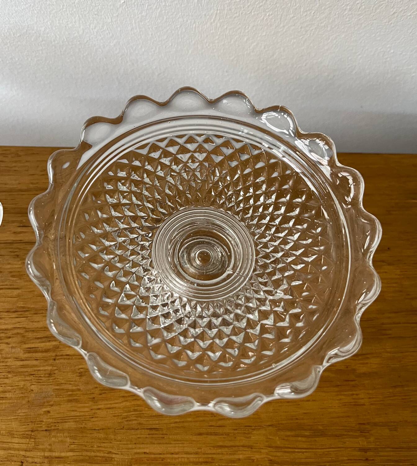 Duo min compotiers XIXeme verre pressé