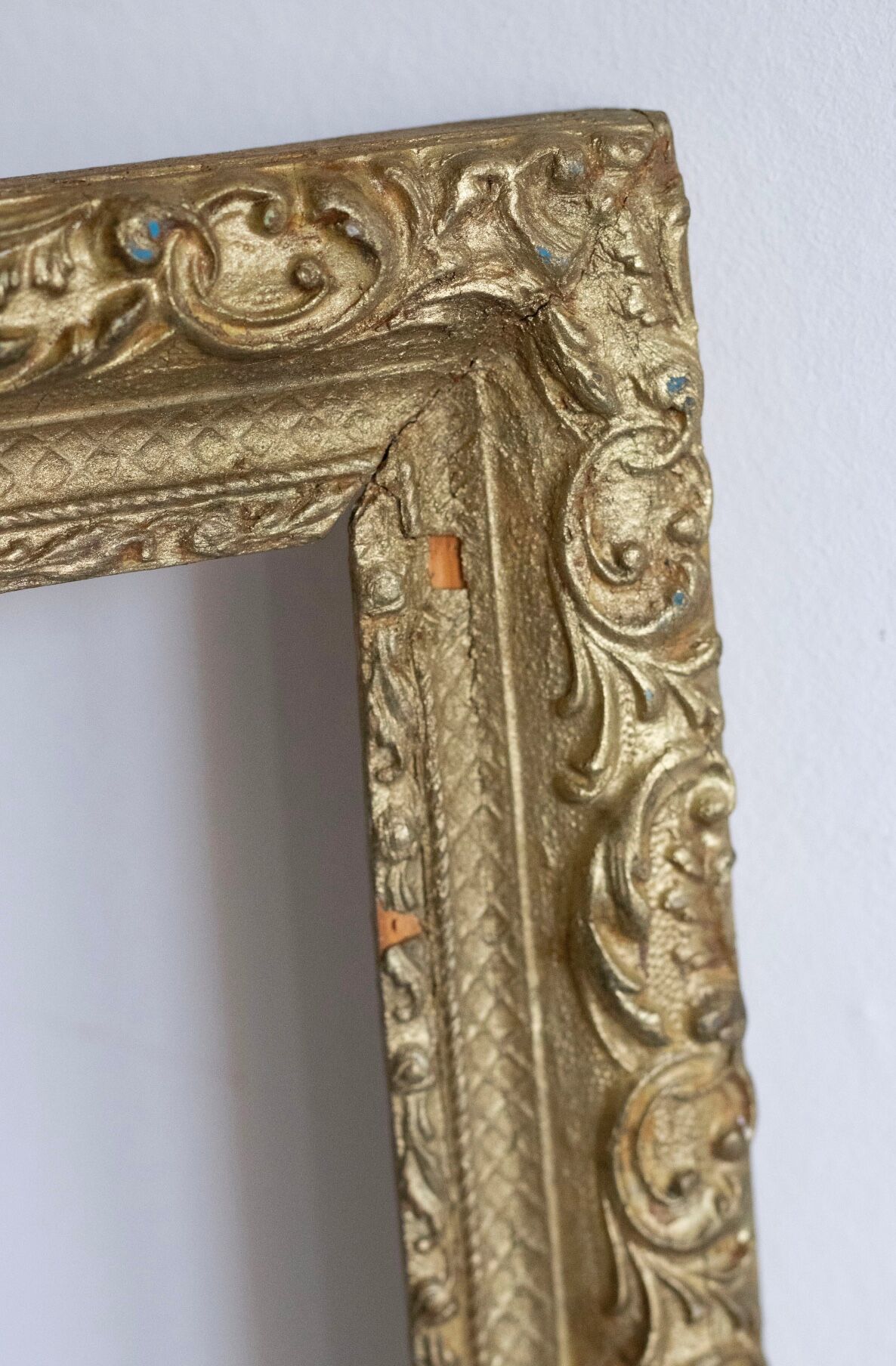 Old gilded wooden frame