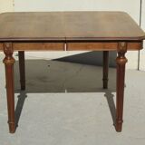 Art Deco square table in solid walnut, 14 people