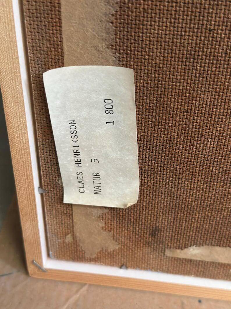 Swedish Oil on Panel – “Forest” by Claes Henrikson – Vintage & Framed
