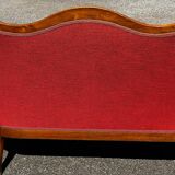 Louis XV style canapé in moulded wood – red velvet fabric – 19th century