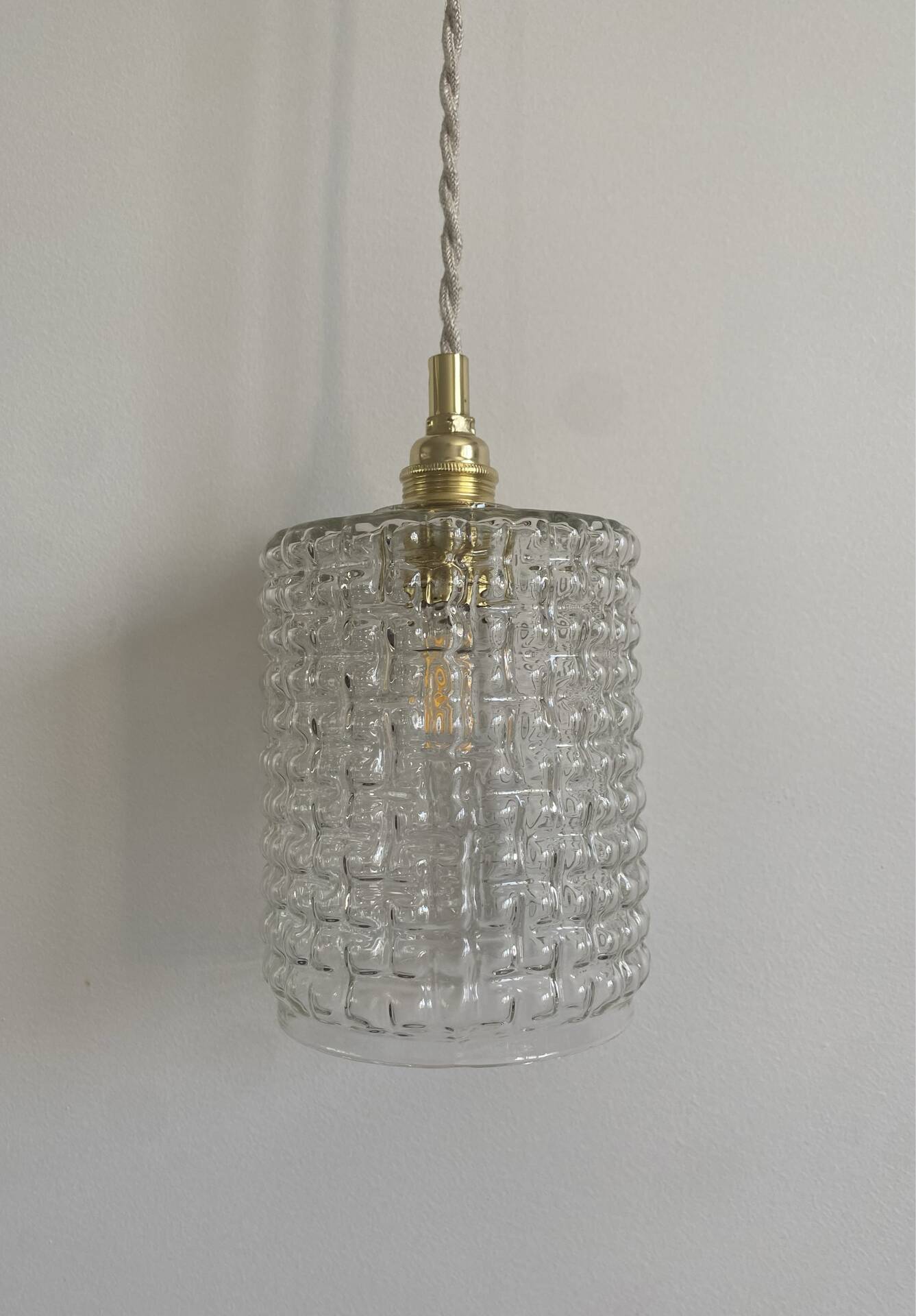 Baladeuse globe vintage en verre 