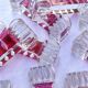 12 colored crystal knife holders - 1970