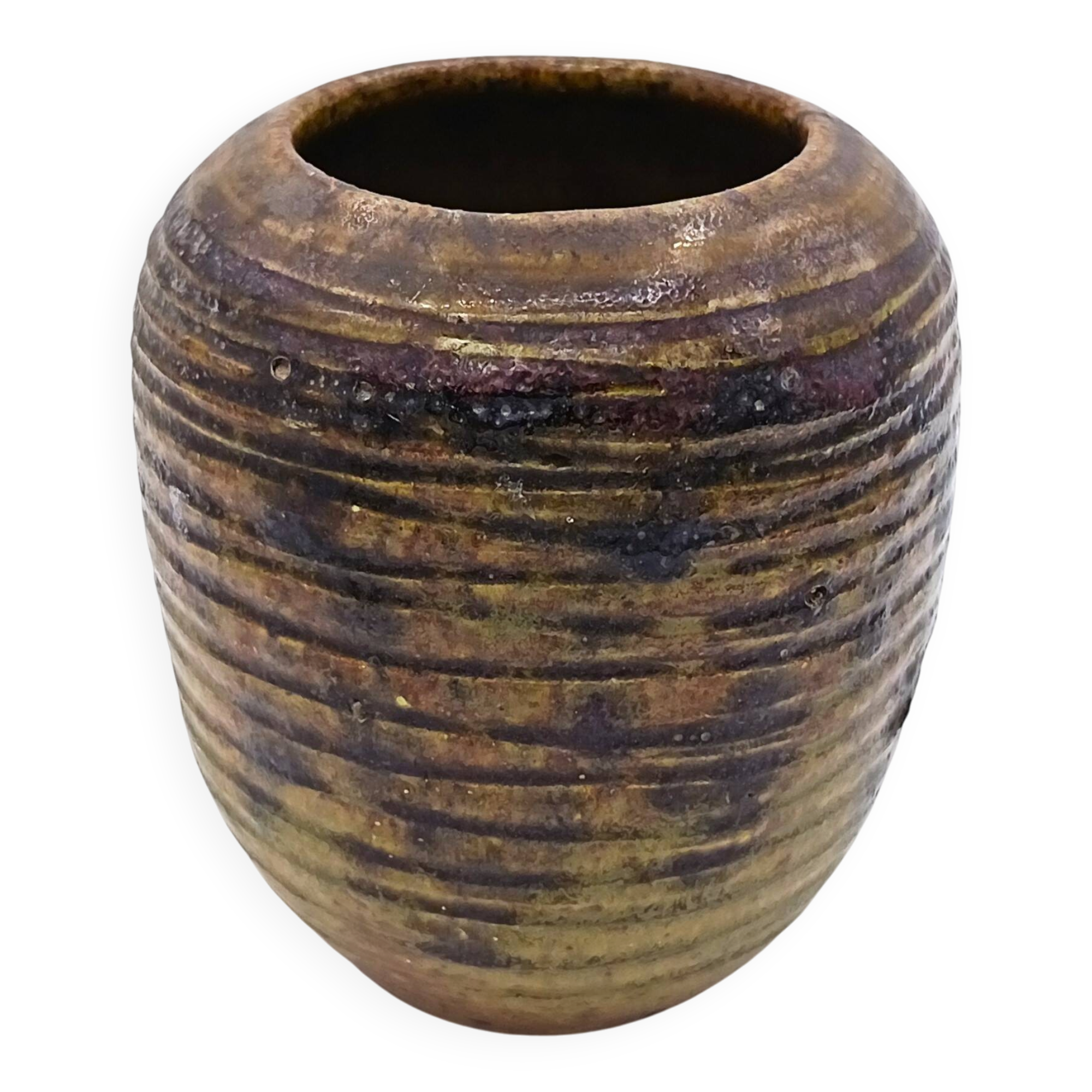 Vase en grès signé Eugène Lion ,Puisaye