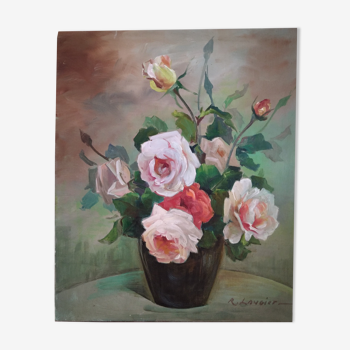 Tableau bouquet de roses