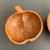 Pair of cups teak apples