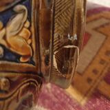 Enamelled earthenware planter