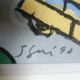 Antonio segui original lithograph from 1996 signed "the songs of the city"