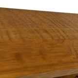 Vintage solid wooden wall rack with 3 shelves 70s oak rack