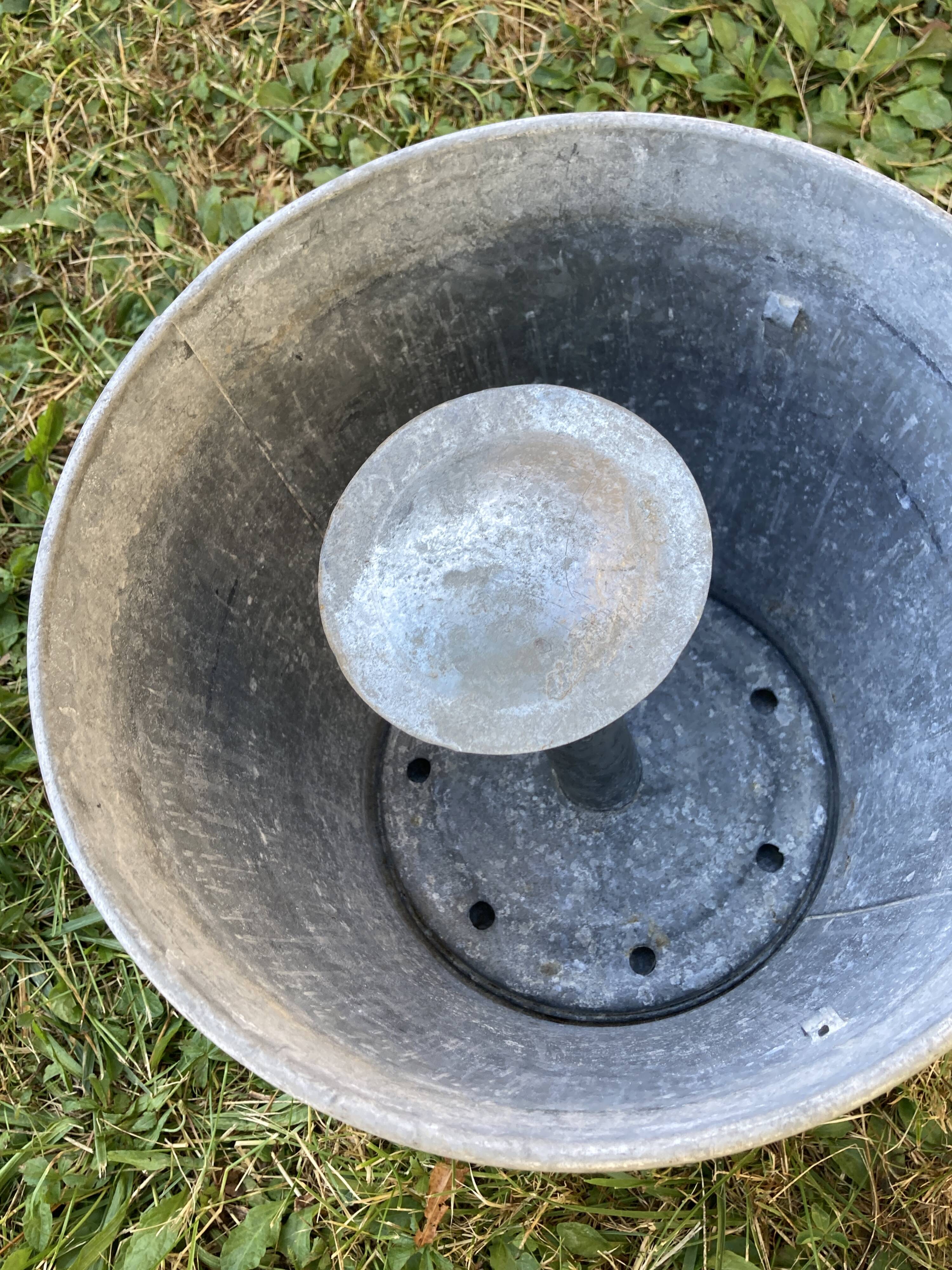 Large zinc jar laundry machine