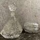 Magnificent series of 2 pieces in chiseled crystal art deco period
