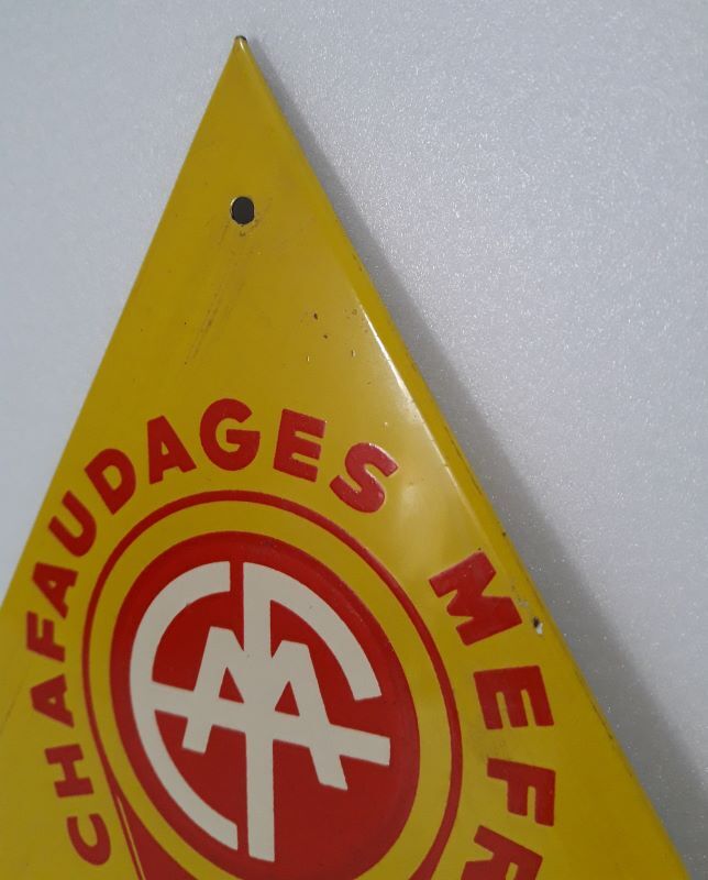Plaque tole peinte "chantier interdit au public"