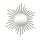 Mirror sun steel gold vintage 60s