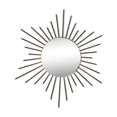 Mirror sun steel gold vintage 60s