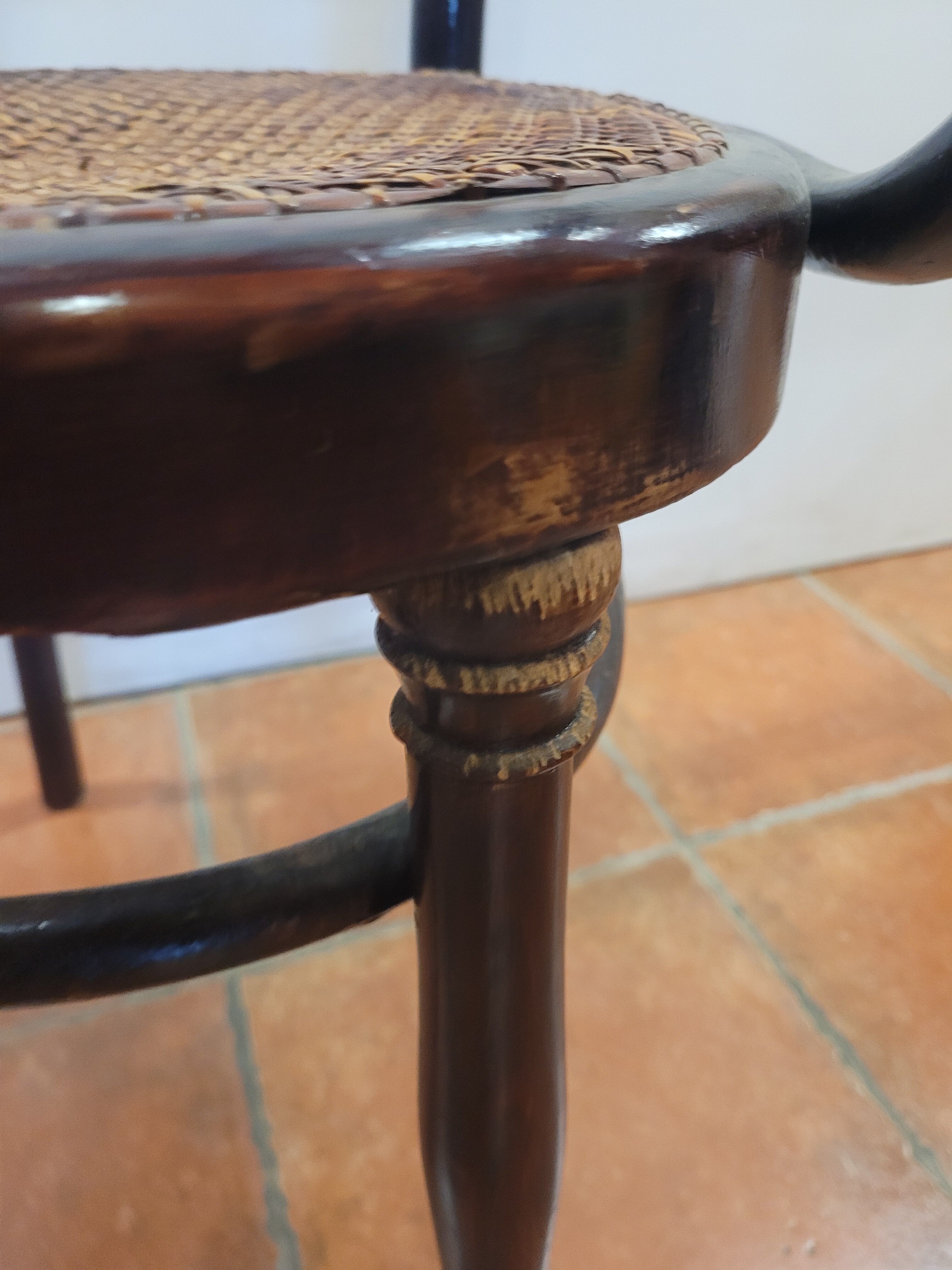 Hoffman bistro armchair in curved wood