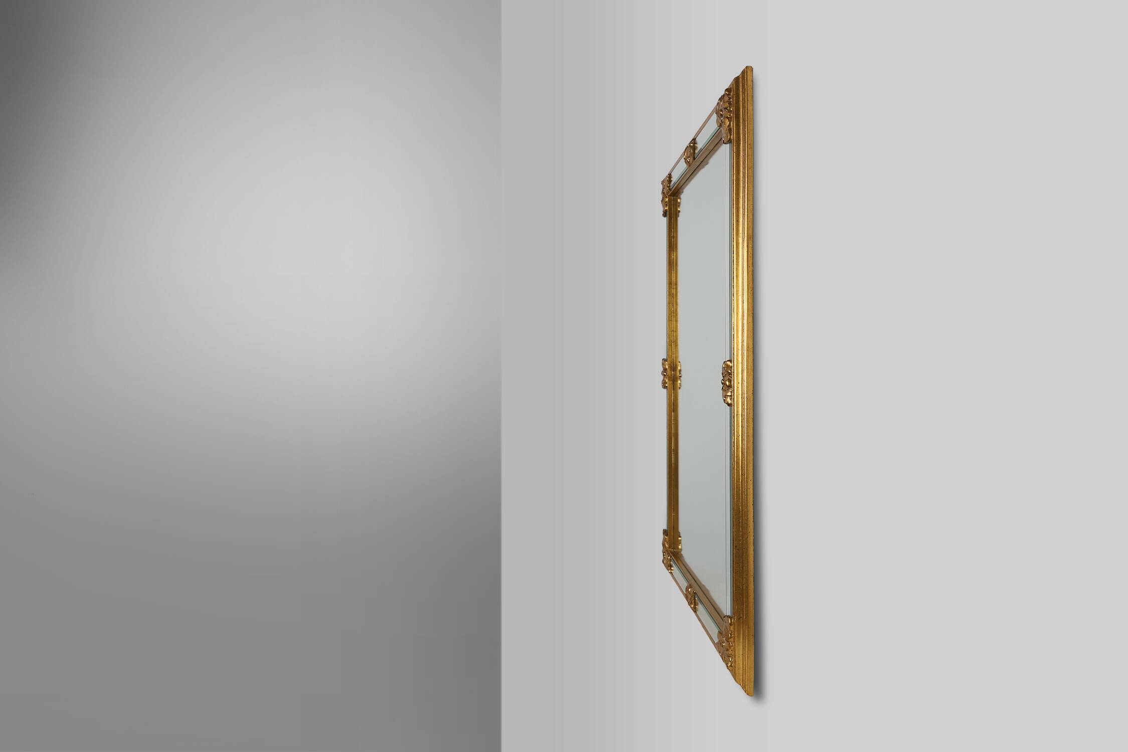 Richly ornamented Mirror by Deknudt, Belgium ca. 1950