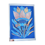 illustration fleurs bleue
