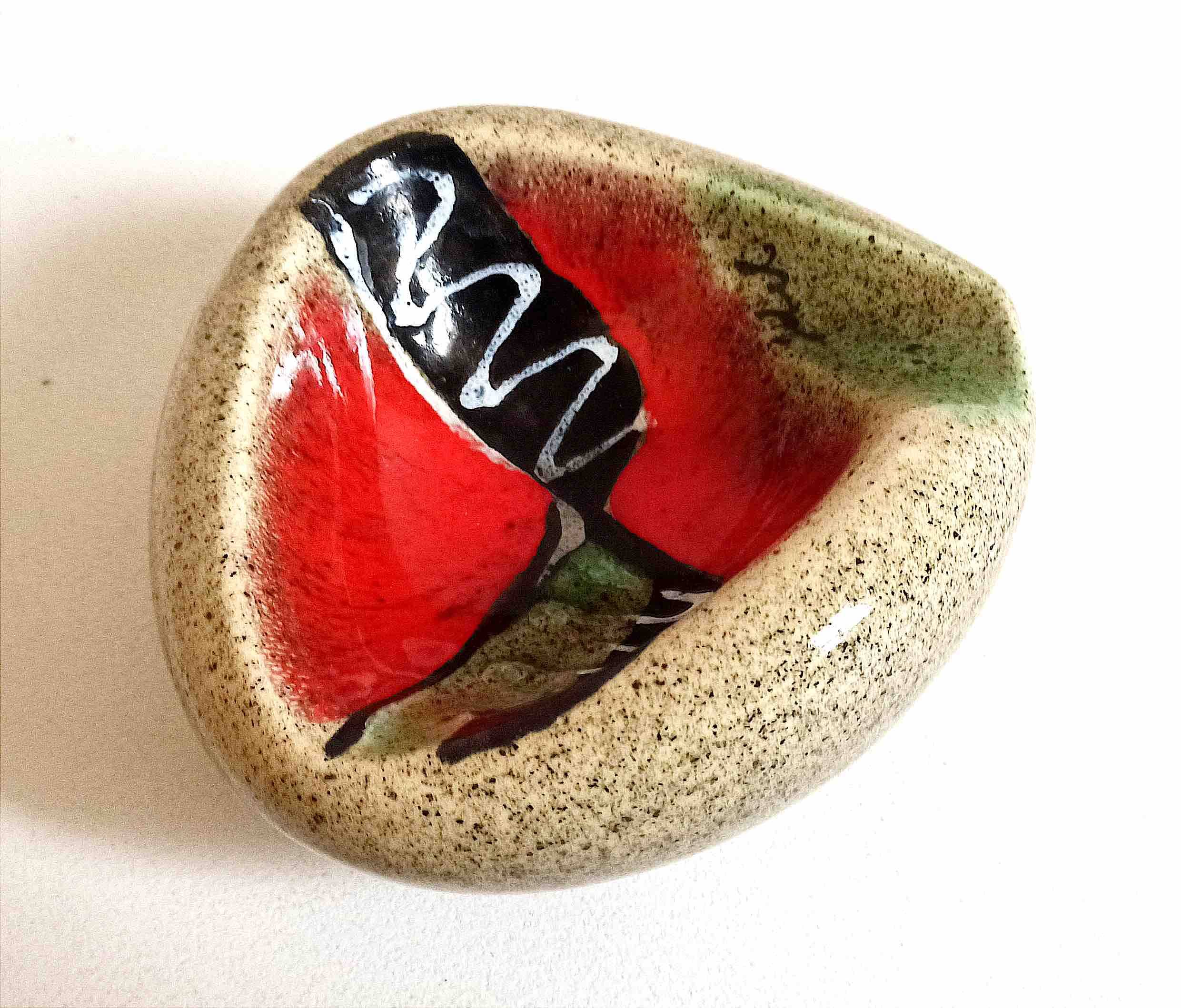 Ashtray or pocket emptier signed 60s Width 15.5 cm