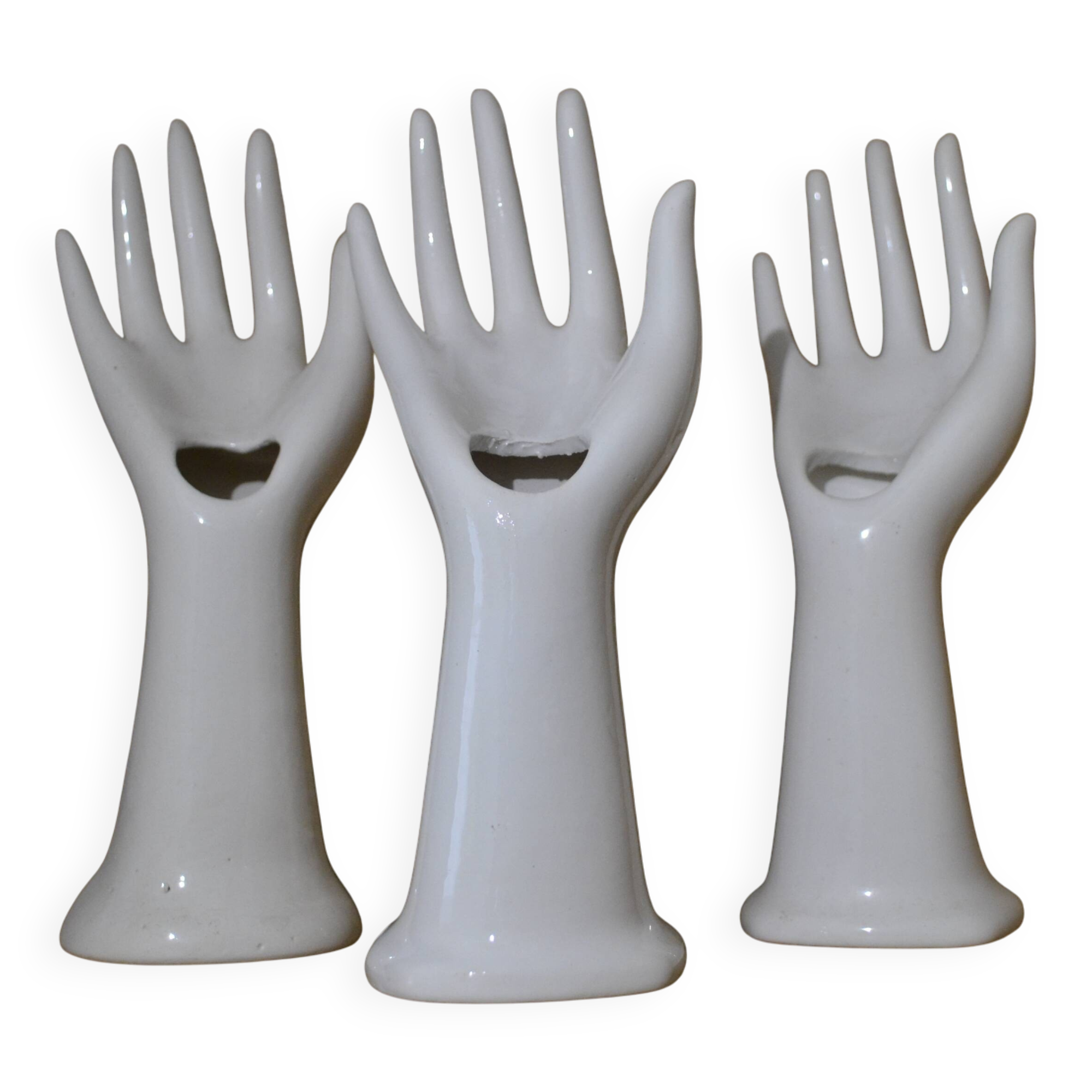 Set of three soliflore hands