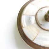 Brass box, mother-of-pearl décor, 60s