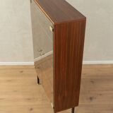 Walnut veneer display cabinet, 1960s
