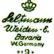 Bavarian porcelain dessert service with floral decoration. Around 1960.