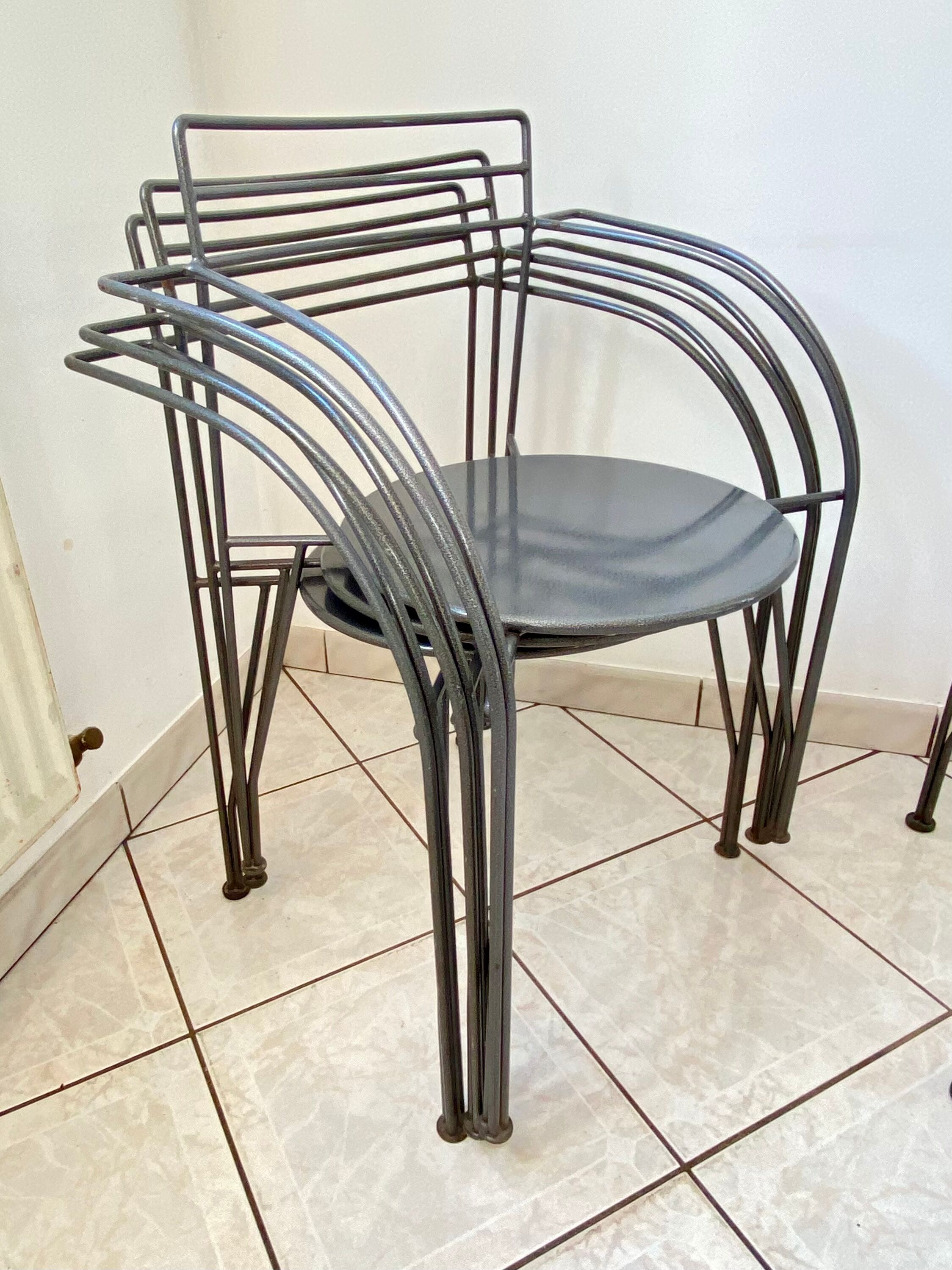Armchairs Lune d'argent design Pascal Mourgue edition Fermob
