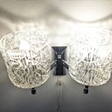 Pair of Murano glass wall lights by Kaiser Leuchten, Germany circa 1970.