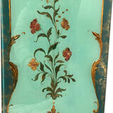 Venetian-style wooden lace-up with bouquets of flowers