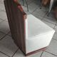 Charming decorative arts period armchair in solid walnut