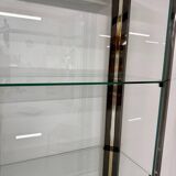 Antique display cabinet shelf in brass metal Italian design from the 70s