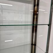 Antique display cabinet shelf in brass metal Italian design from the 70s