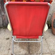 Vintage 1970s Kettler folding chair – pop floral print & structure