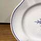Moustier earthenware dish, white and blue