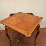 Table de bridge de style Louis XV en merisier XX siècle