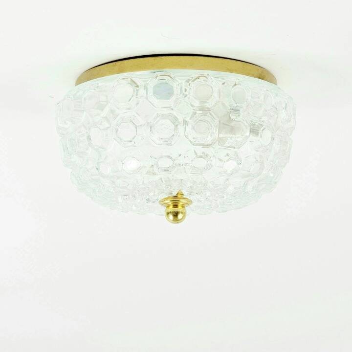 Mid-Century Diamond Glass Ceiling Light or Wall Light by H. Tynell, 1960s