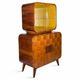 Wooden sideboard the “television” designed in the 1940s by Jindřich Halabala