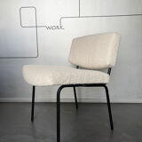 Armchair Conseil fabric bouclette, Pierre Guariche for Meurop 1960