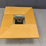 Vintage ash wood coffee table by Paul Michel, 1970s