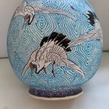 Vase rond japonais signé