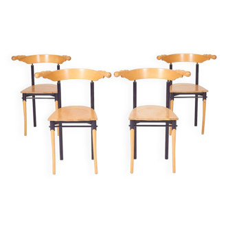 4 wooden chairs "Jansky" Borek Sipek